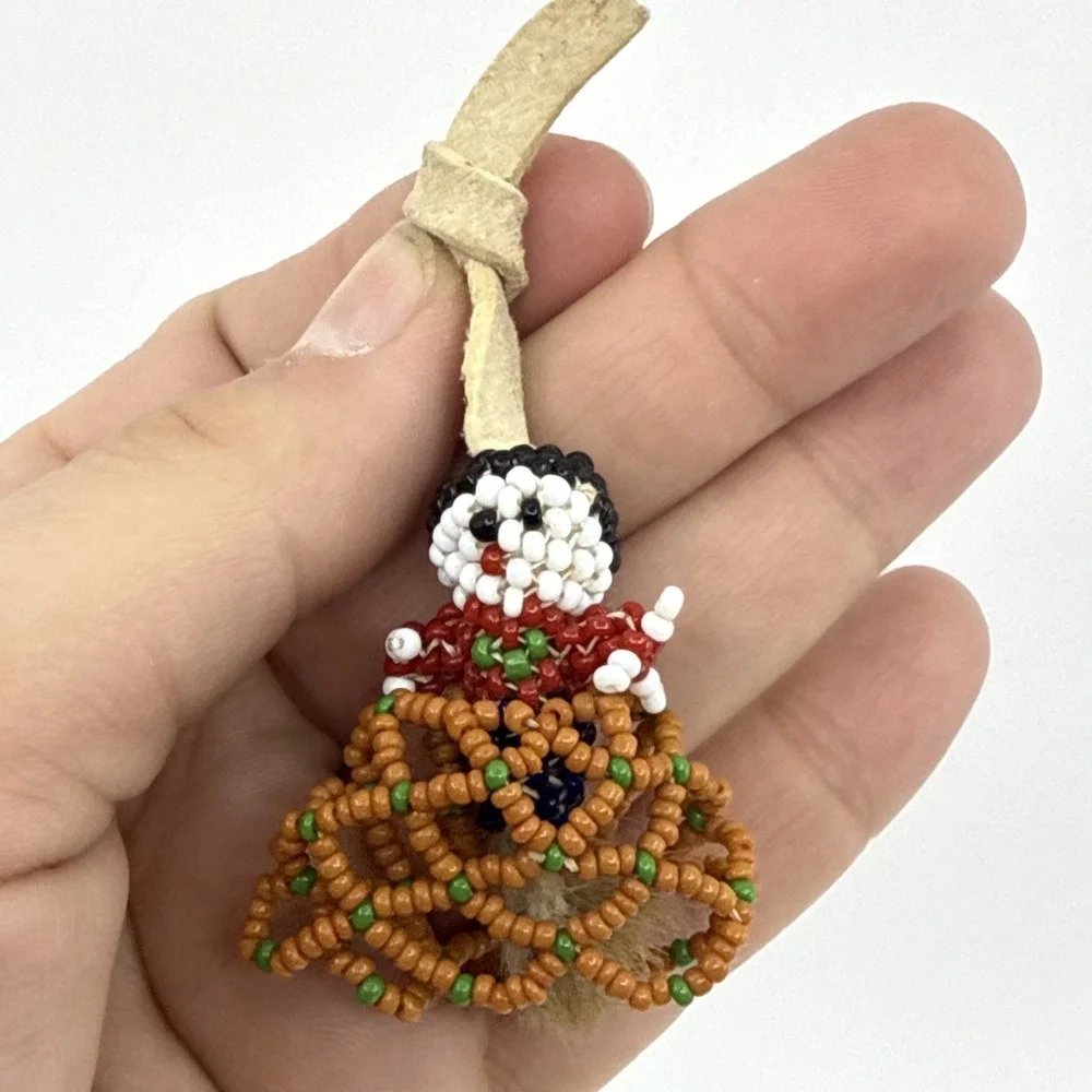 Zuni Native American rabbits foot Beaded Hand Crafted 2